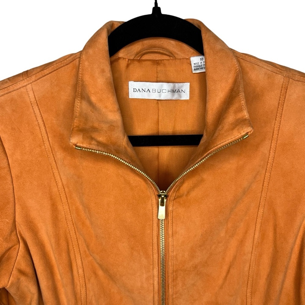 Dana Buchman 100% Suede Double Zip Women's Jacket Size 10 - Picture 2 of 8